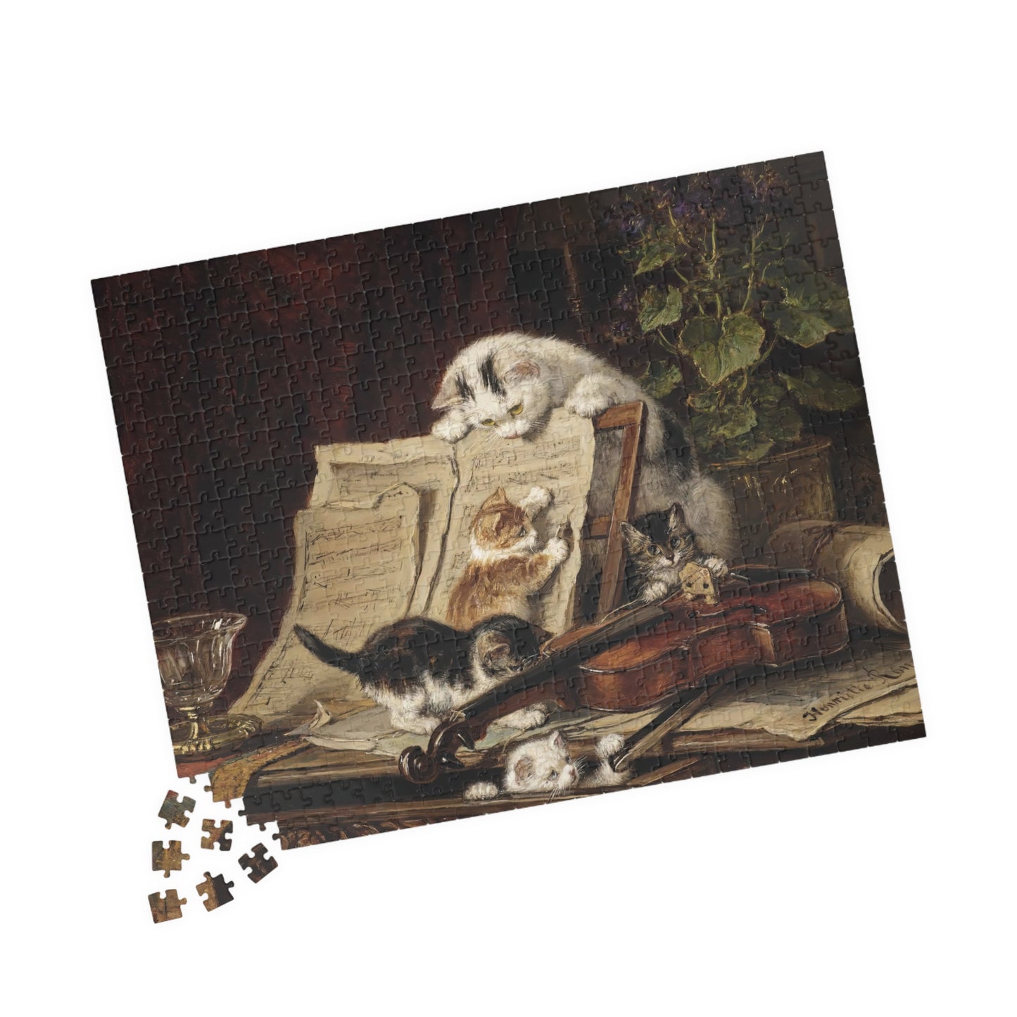 A Curiosity for Music Puzzle | Henriette Ronner - - 252 pcs (Horizontal) - 