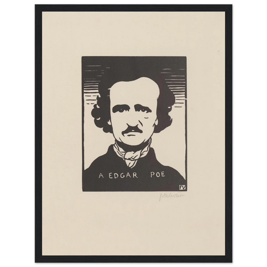 A Edgar Poe (1894) Art Print | Felix Vallotton - Framed Poster - 30x40 cm / 12x16″ - Black frame