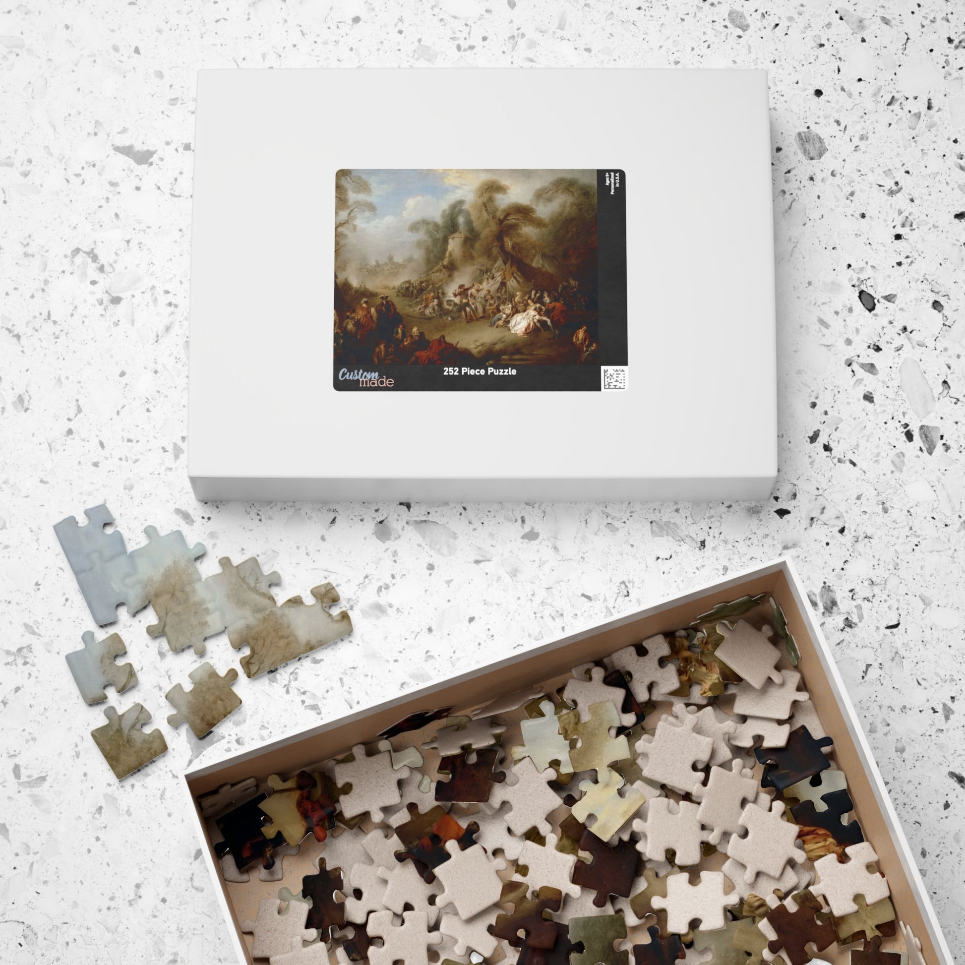 A fête champêtre, rejoicing of the soldiers Puzzle | Jean-Baptiste Pater - - 252 pcs (Horizontal) - 