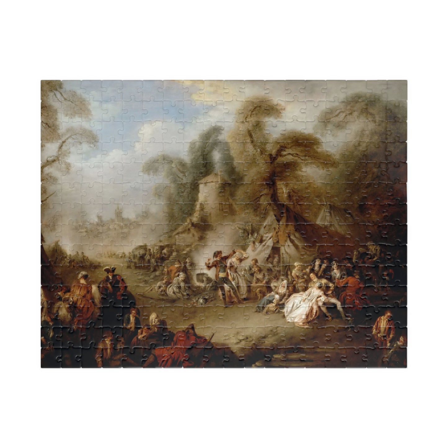 A fête champêtre, rejoicing of the soldiers Puzzle | Jean-Baptiste Pater - - 252 pcs (Horizontal) - 