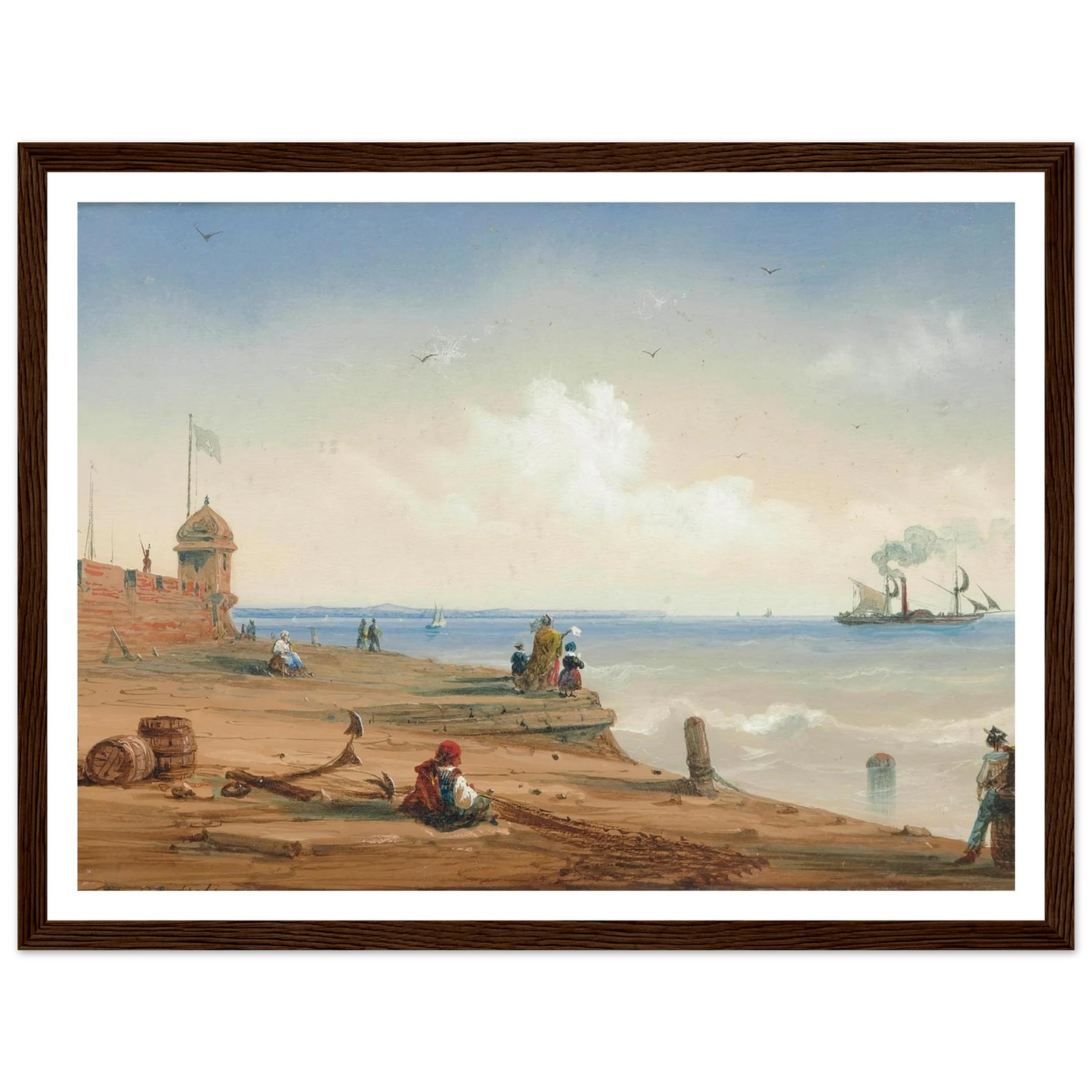 A fond farewell (1845) Art Print | Carlo Bossoli - Framed Poster - 30x40 cm / 12x16″ - Black frame