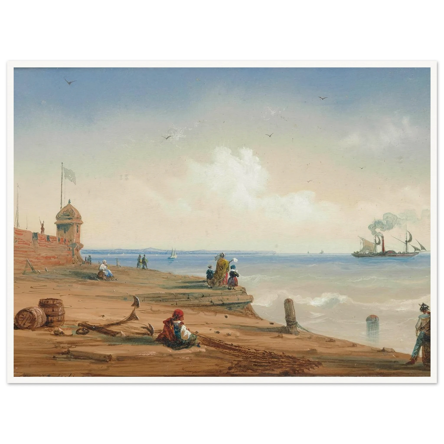 A fond farewell (1845) Art Print | Carlo Bossoli - Framed Poster - 30x40 cm / 12x16″ - Black frame