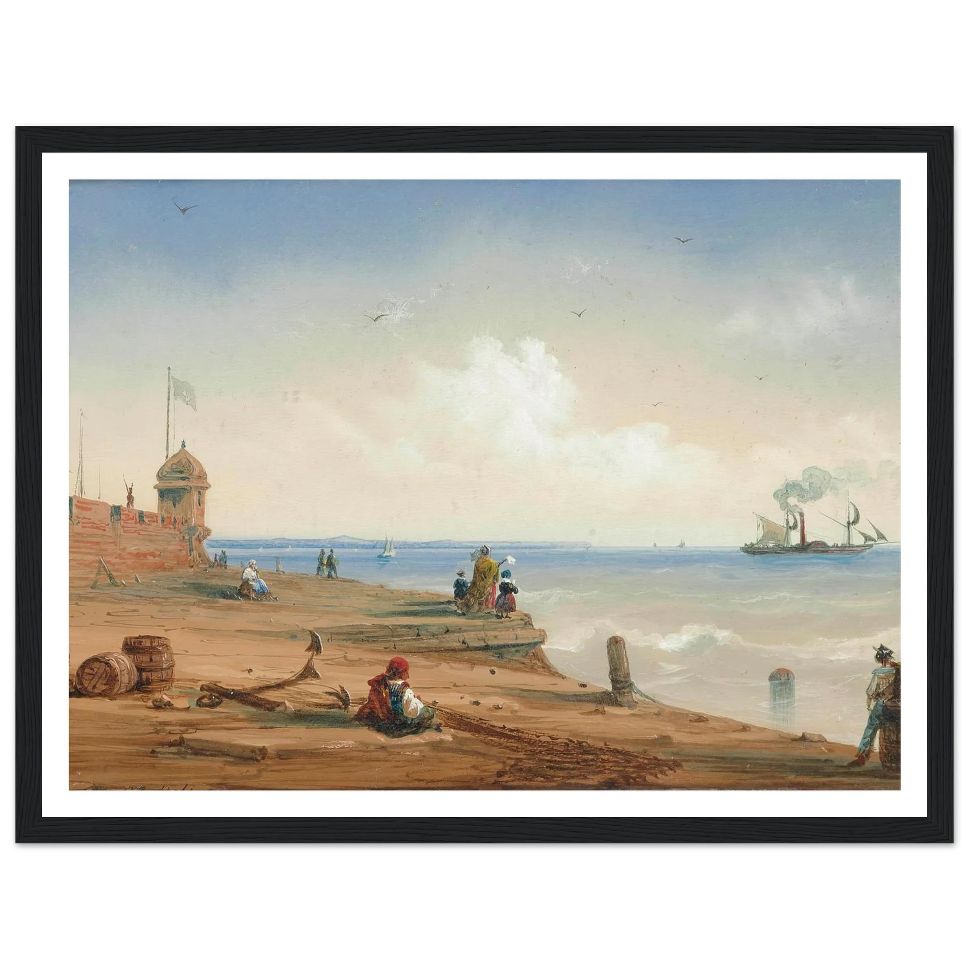 A fond farewell (1845) Art Print | Carlo Bossoli - Framed Poster - 30x40 cm / 12x16″ - Black frame