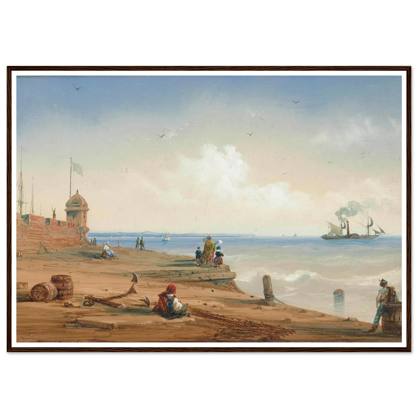 A fond farewell (1845) Art Print | Carlo Bossoli - Framed Poster - 30x40 cm / 12x16″ - Black frame