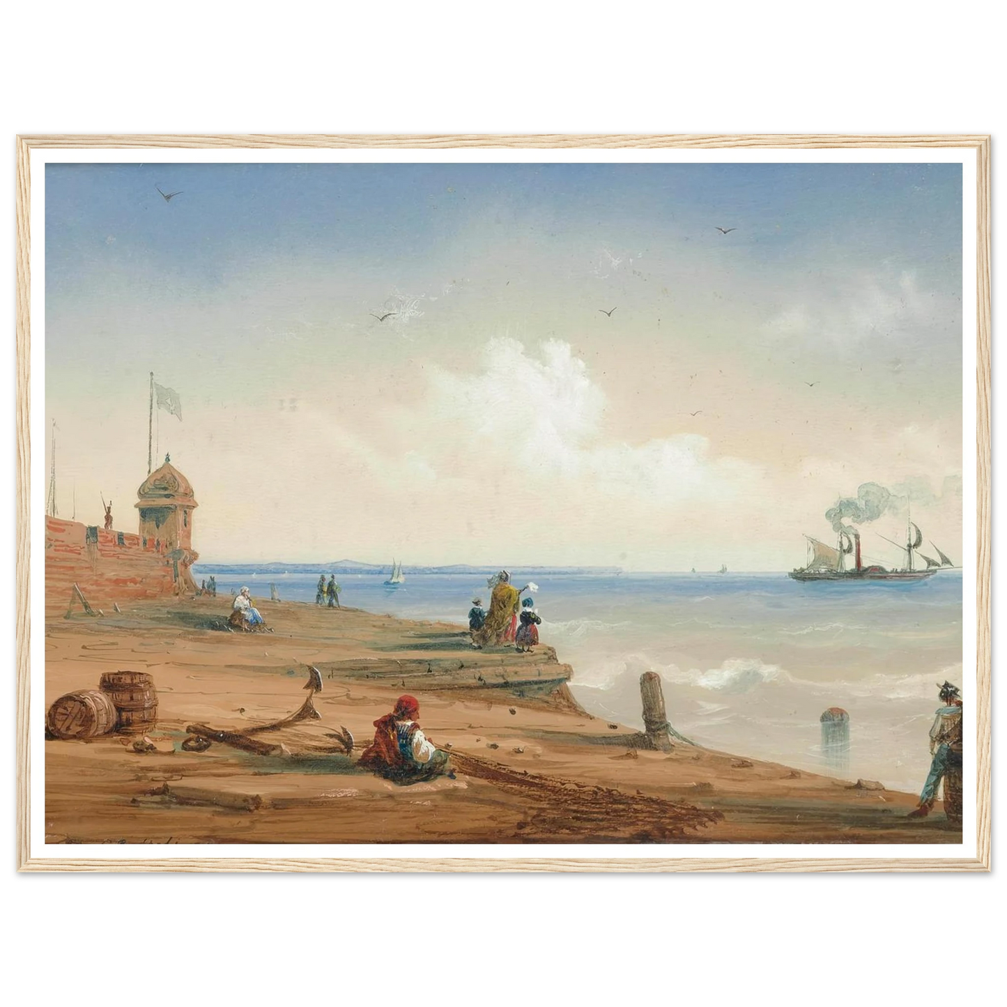 A fond farewell (1845) Art Print | Carlo Bossoli - Framed Poster - 30x40 cm / 12x16″ - Black frame
