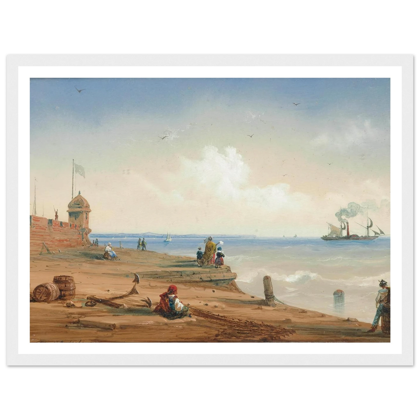 A fond farewell (1845) Art Print | Carlo Bossoli - Framed Poster - 30x40 cm / 12x16″ - Black frame