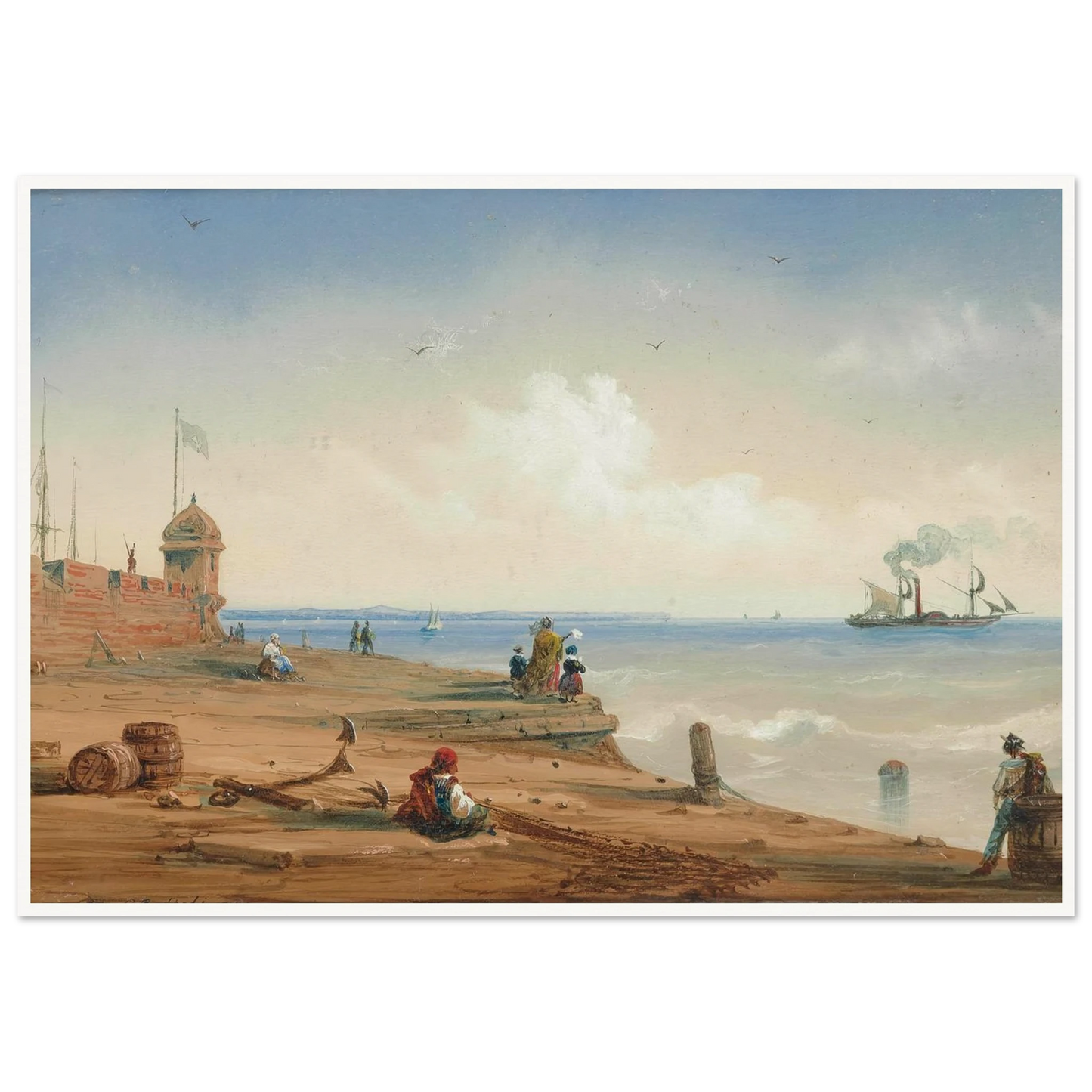 A fond farewell (1845) Art Print | Carlo Bossoli - Framed Poster - 30x40 cm / 12x16″ - Black frame