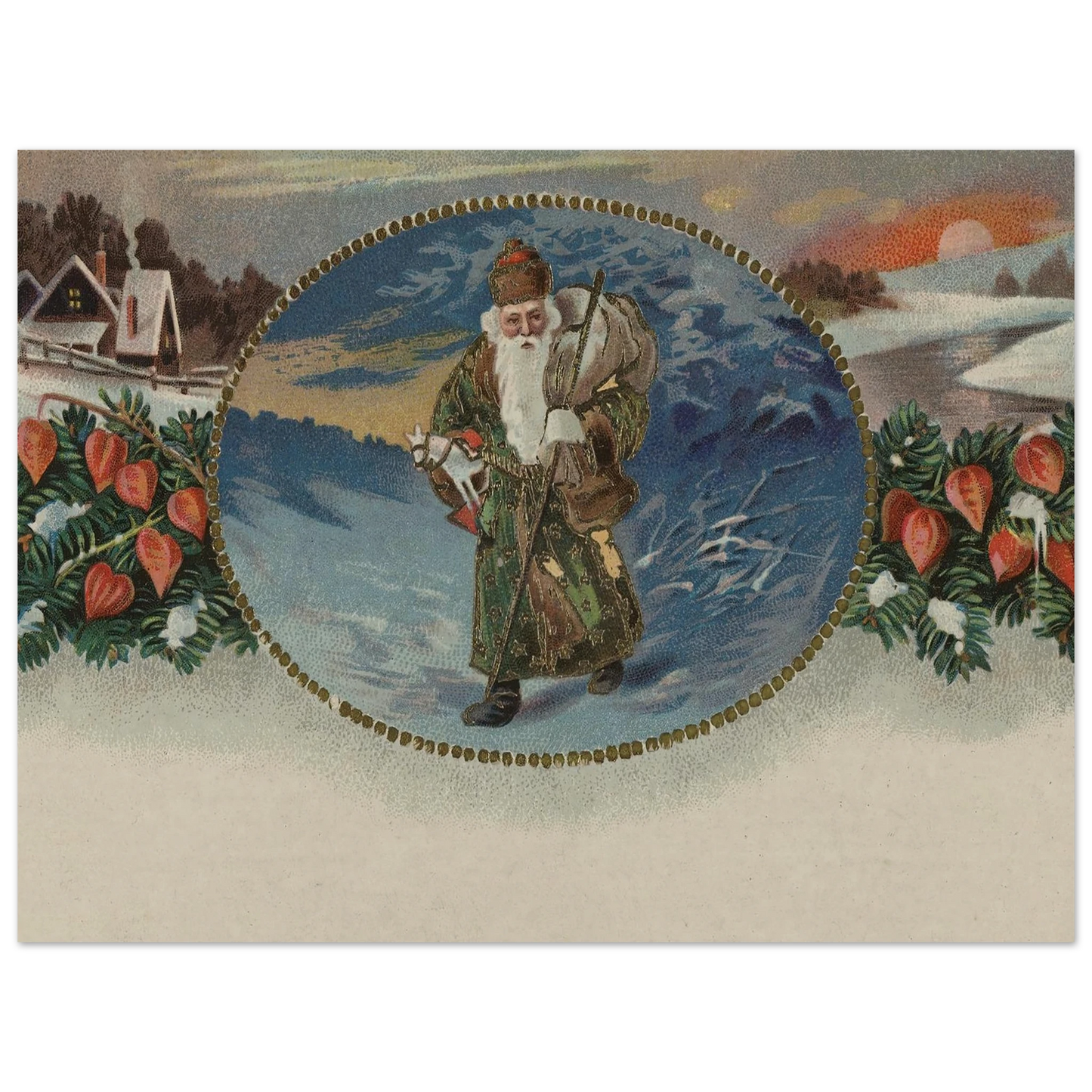 A Grandfatherly Winter Portrait - Framed Poster - 30x40 cm / 12x16″ - Black frame