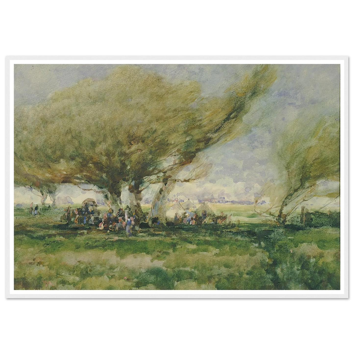 A Gypsy Camp Art Print | William Henry Holmes - Framed Poster - 30x40 cm / 12x16″ - Black frame