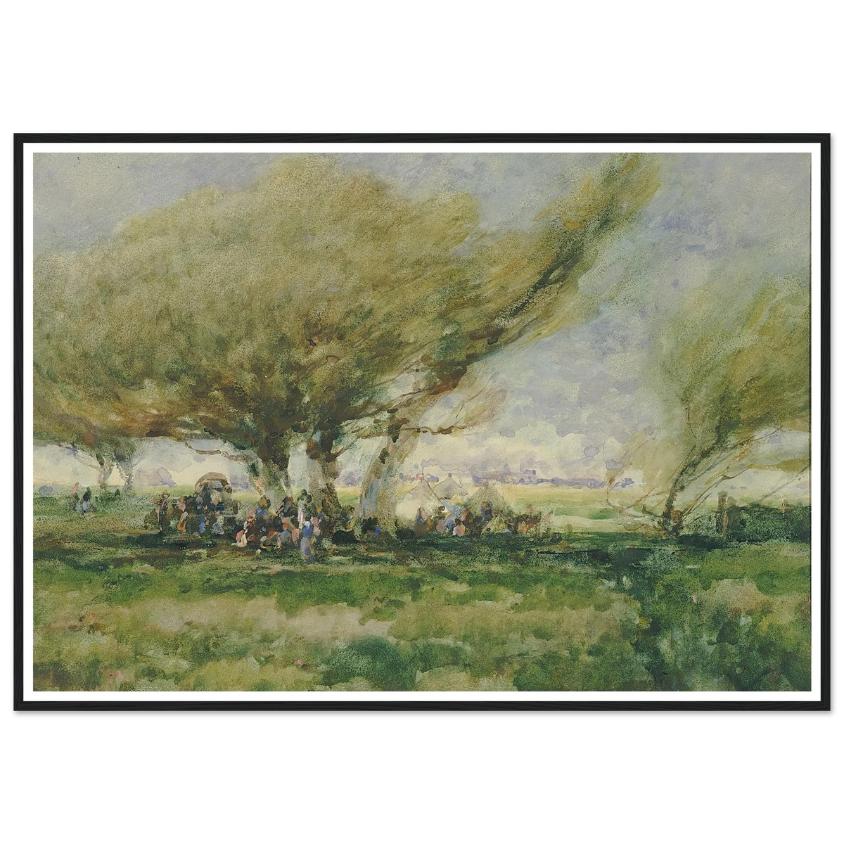 A Gypsy Camp Art Print | William Henry Holmes - Framed Poster - 30x40 cm / 12x16″ - Black frame