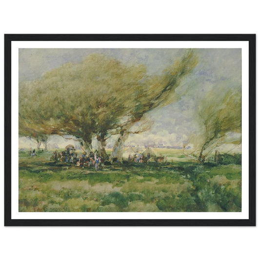 A Gypsy Camp Art Print | William Henry Holmes - Framed Poster - 30x40 cm / 12x16″ - Black frame