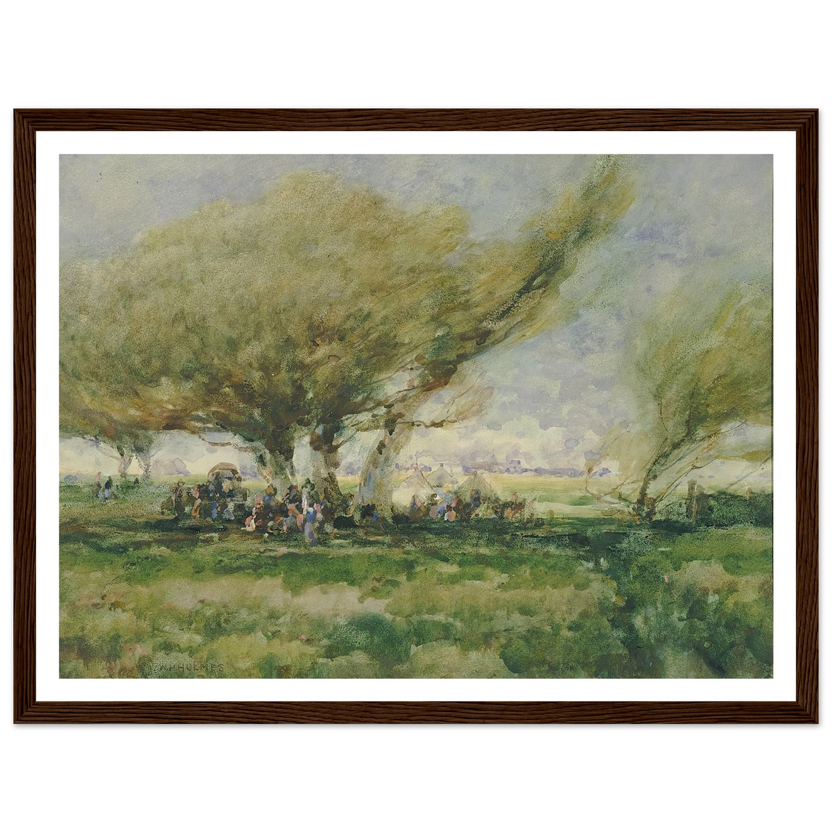 A Gypsy Camp Art Print | William Henry Holmes - Framed Poster - 30x40 cm / 12x16″ - Black frame