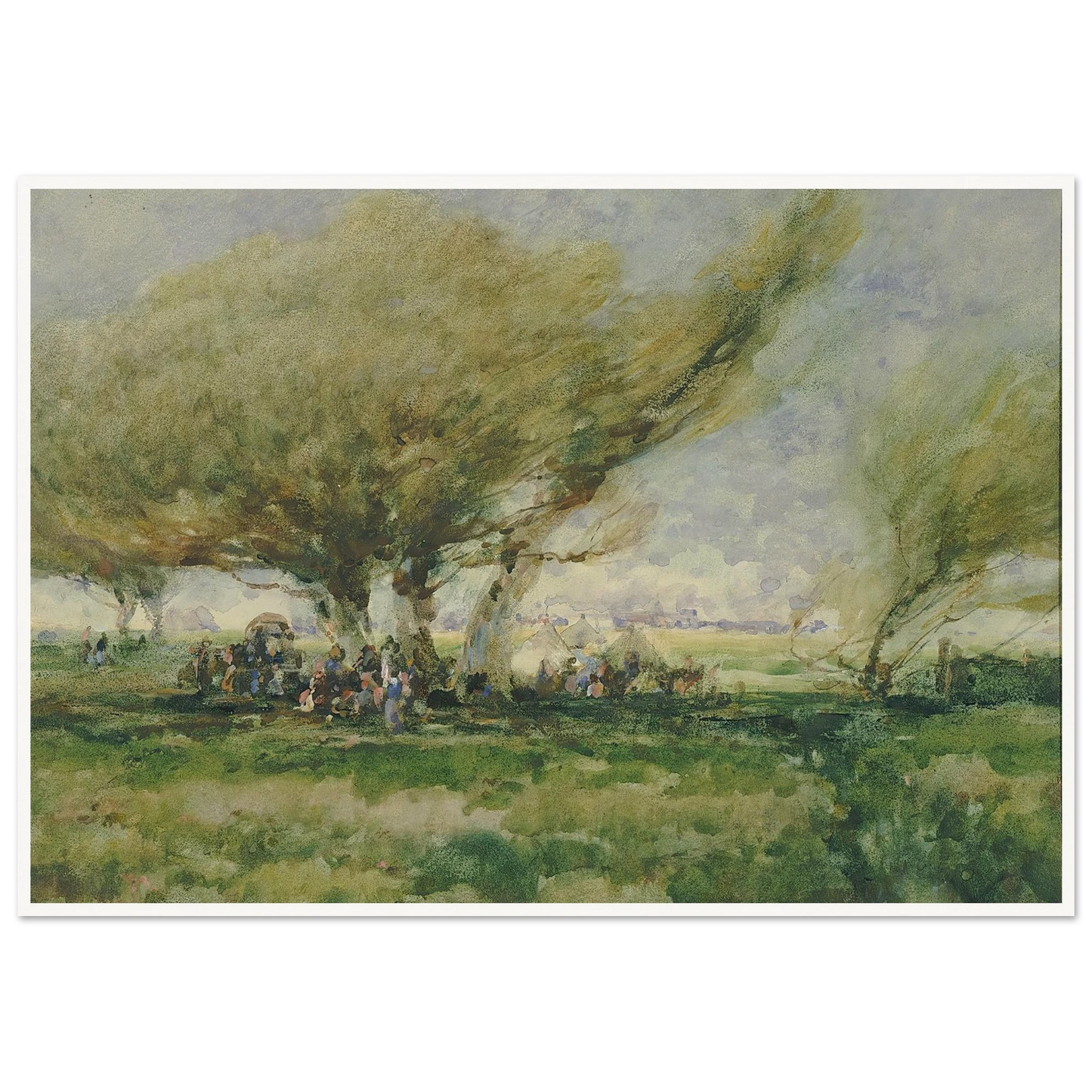 A Gypsy Camp Art Print | William Henry Holmes - Framed Poster - 30x40 cm / 12x16″ - Black frame