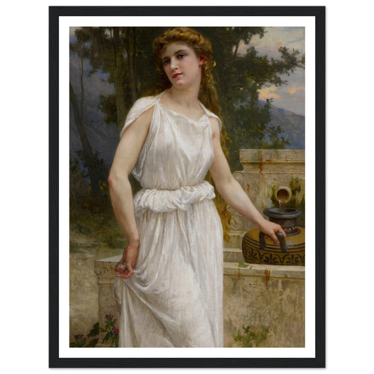 A la fontaine Art Print | Guillaume Seignac - Framed Poster - 30x40 cm / 12x16″ - Black frame