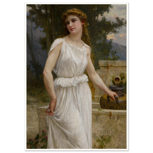 A la fontaine Art Print | Guillaume Seignac - Framed Poster - 30x40 cm / 12x16″ - Black frame