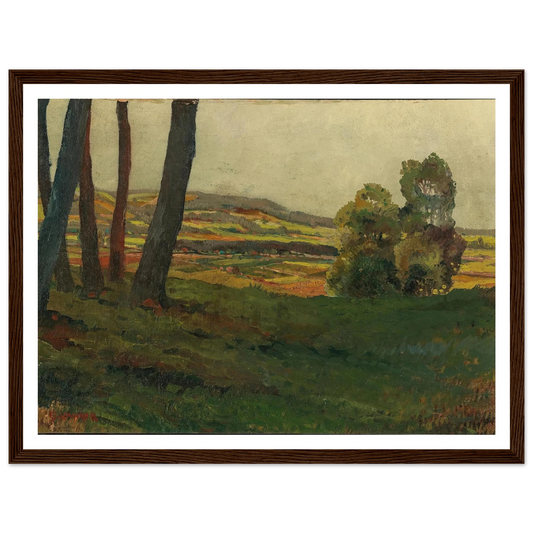 A Landscape Art Print | Max Kahrer - Framed Poster - 30x40 cm / 12x16″ - Black frame
