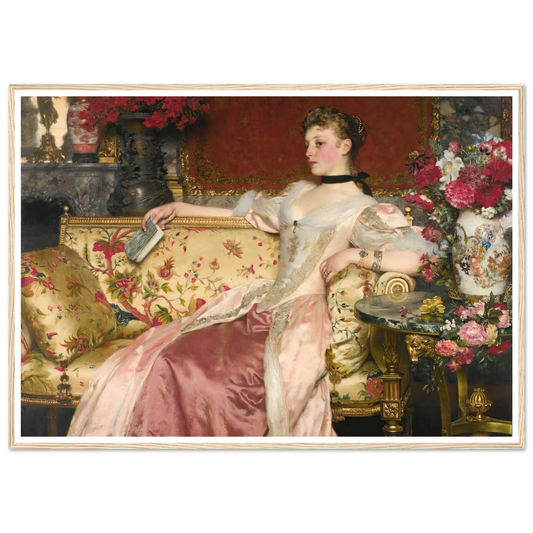 A moment of repose (1890) Art Print | Wladyslaw Czachorski - Framed Poster - 30x40 cm / 12x16″ - Black frame