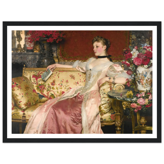 A moment of repose (1890) Art Print | Wladyslaw Czachorski - Framed Poster - 30x40 cm / 12x16″ - Black frame