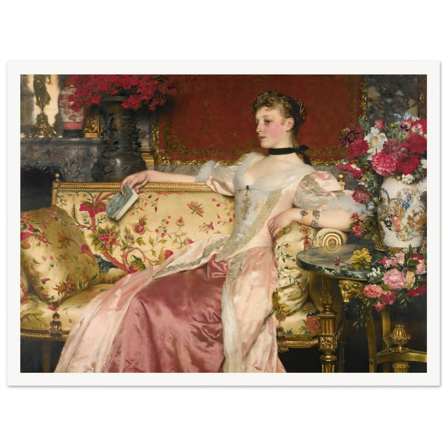 A moment of repose (1890) Art Print | Wladyslaw Czachorski - Framed Poster - 30x40 cm / 12x16″ - Black frame