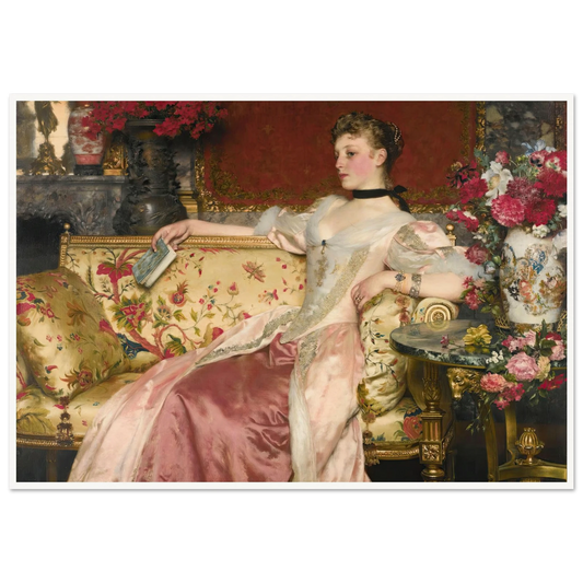 A moment of repose (1890) Art Print | Wladyslaw Czachorski - Framed Poster - 30x40 cm / 12x16″ - Black frame