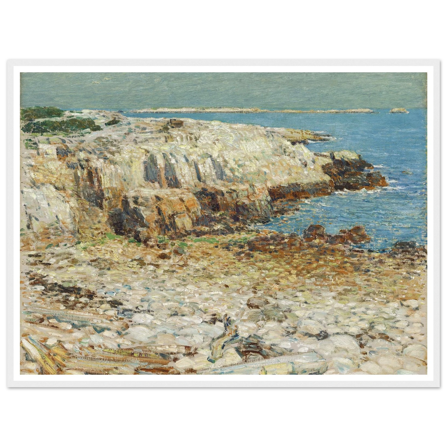 A North East Headland (1901) Art Print | Childe Hassam - Framed Poster - 30x40 cm / 12x16″ - Black frame