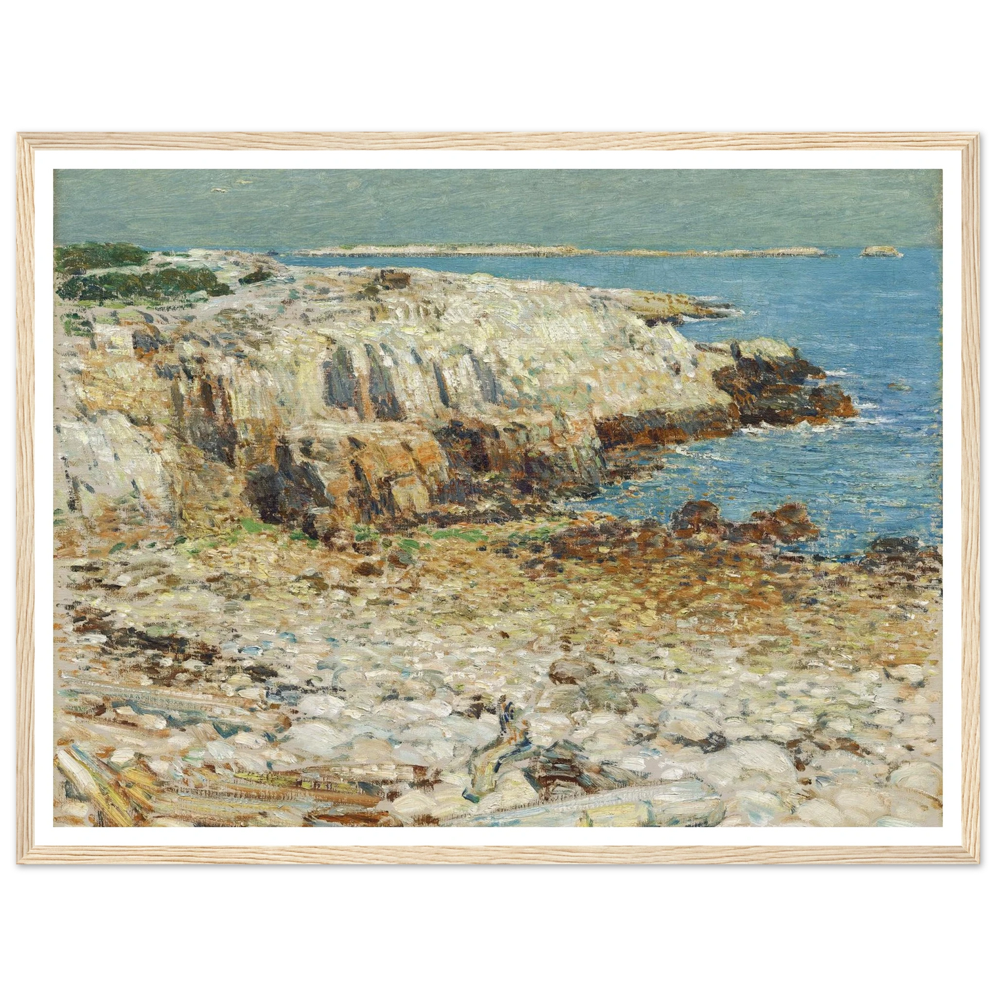 A North East Headland (1901) Art Print | Childe Hassam - Framed Poster - 30x40 cm / 12x16″ - Black frame