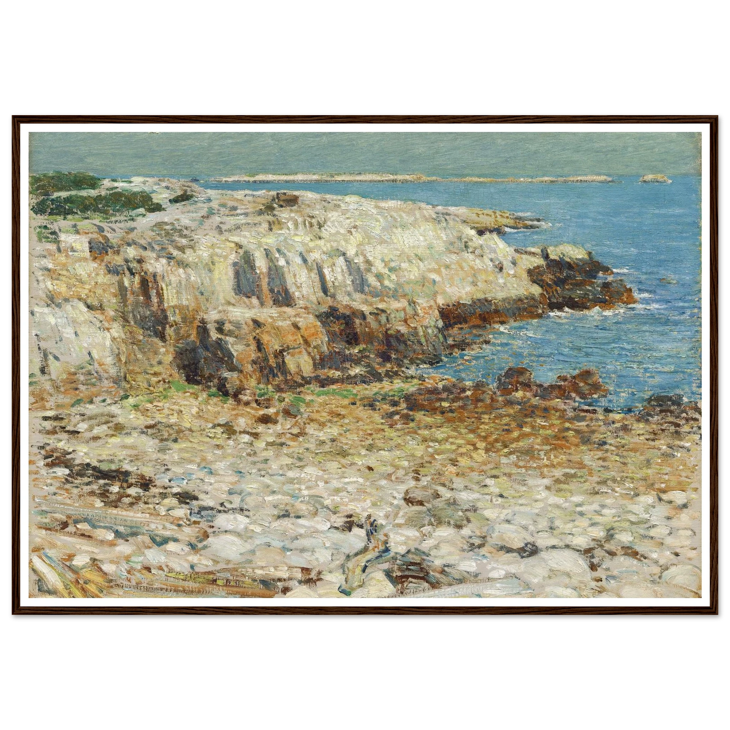 A North East Headland (1901) Art Print | Childe Hassam - Framed Poster - 30x40 cm / 12x16″ - Black frame
