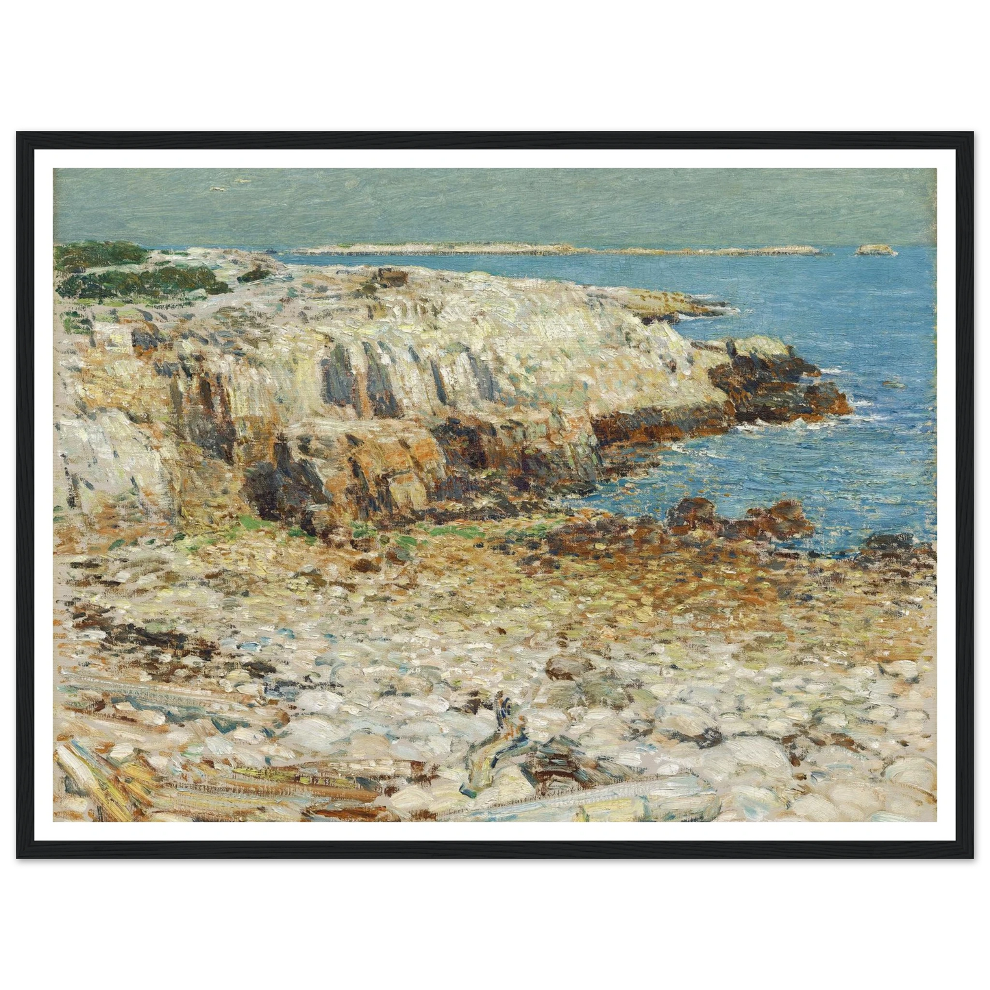 A North East Headland (1901) Art Print | Childe Hassam - Framed Poster - 30x40 cm / 12x16″ - Black frame