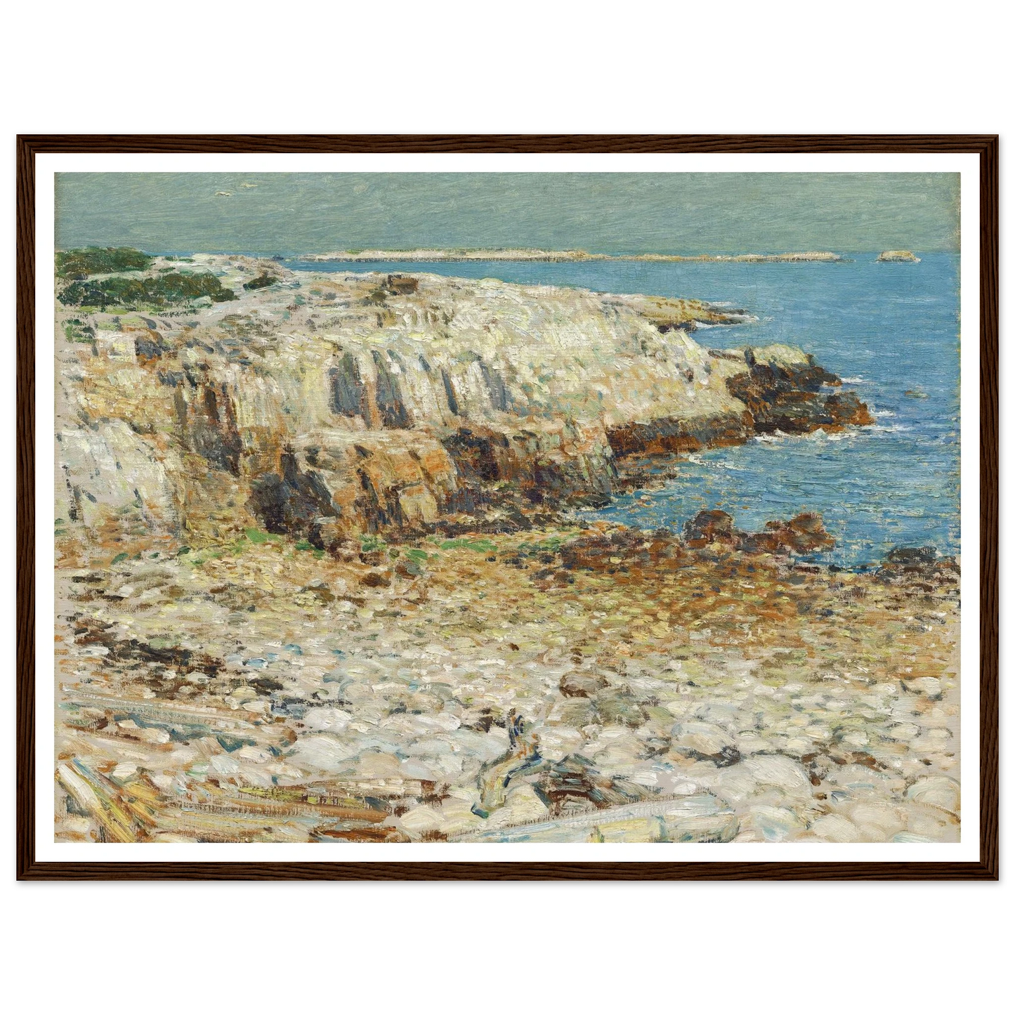 A North East Headland (1901) Art Print | Childe Hassam - Framed Poster - 30x40 cm / 12x16″ - Black frame
