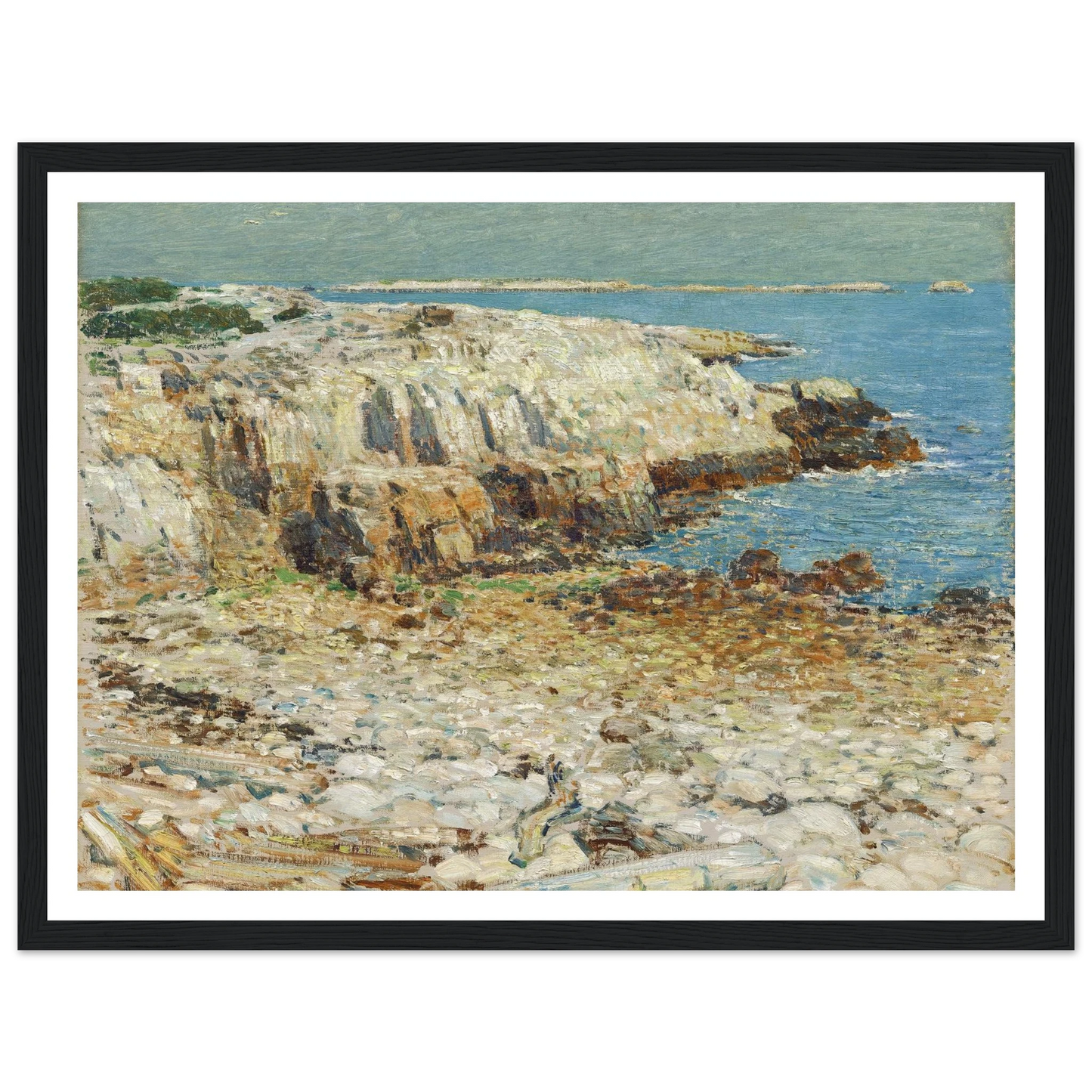 A North East Headland (1901) Art Print | Childe Hassam - Framed Poster - 30x40 cm / 12x16″ - Black frame