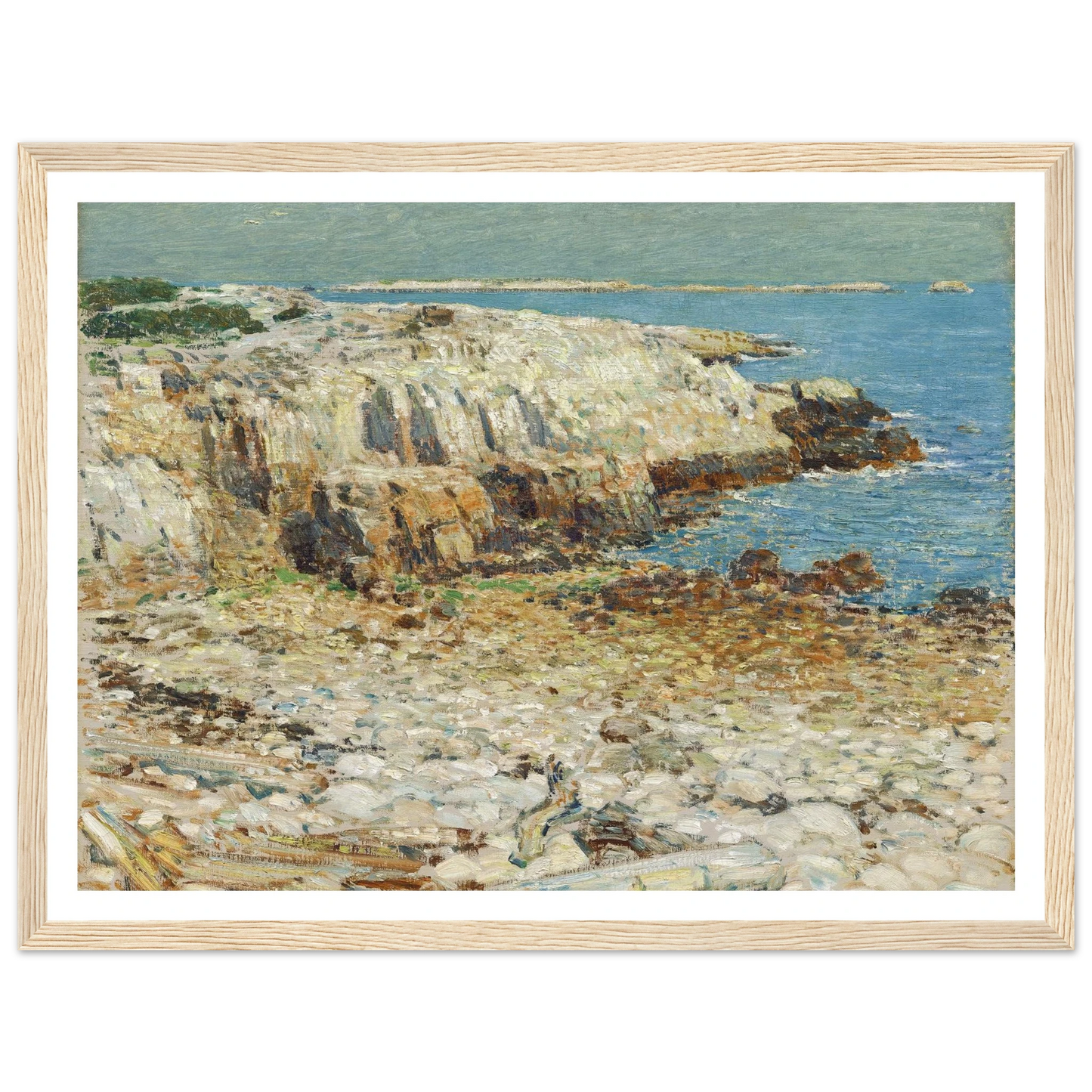 A North East Headland (1901) Art Print | Childe Hassam - Framed Poster - 30x40 cm / 12x16″ - Black frame