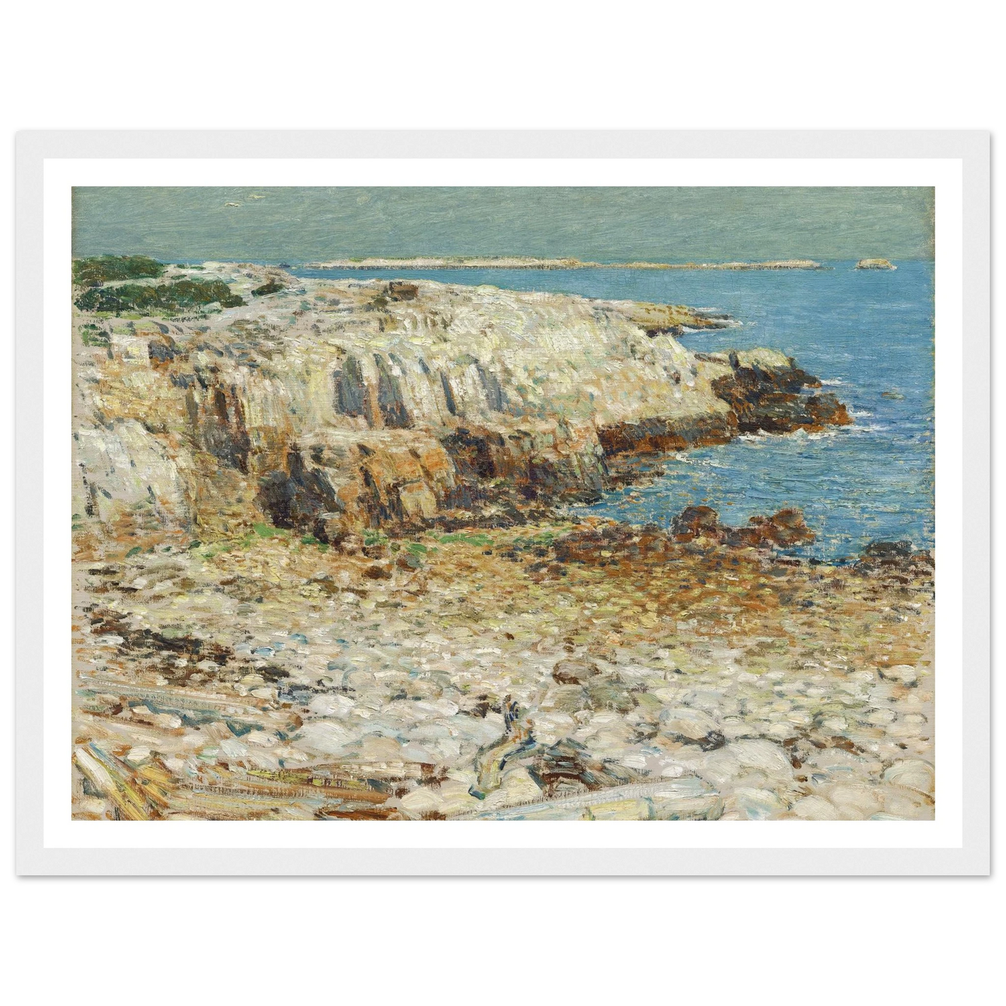 A North East Headland (1901) Art Print | Childe Hassam - Framed Poster - 30x40 cm / 12x16″ - Black frame