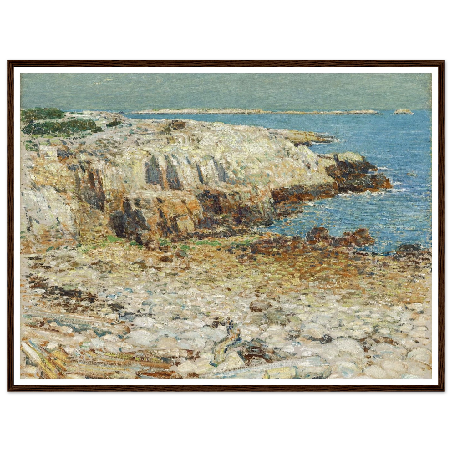 A North East Headland (1901) Art Print | Childe Hassam - Framed Poster - 30x40 cm / 12x16″ - Black frame