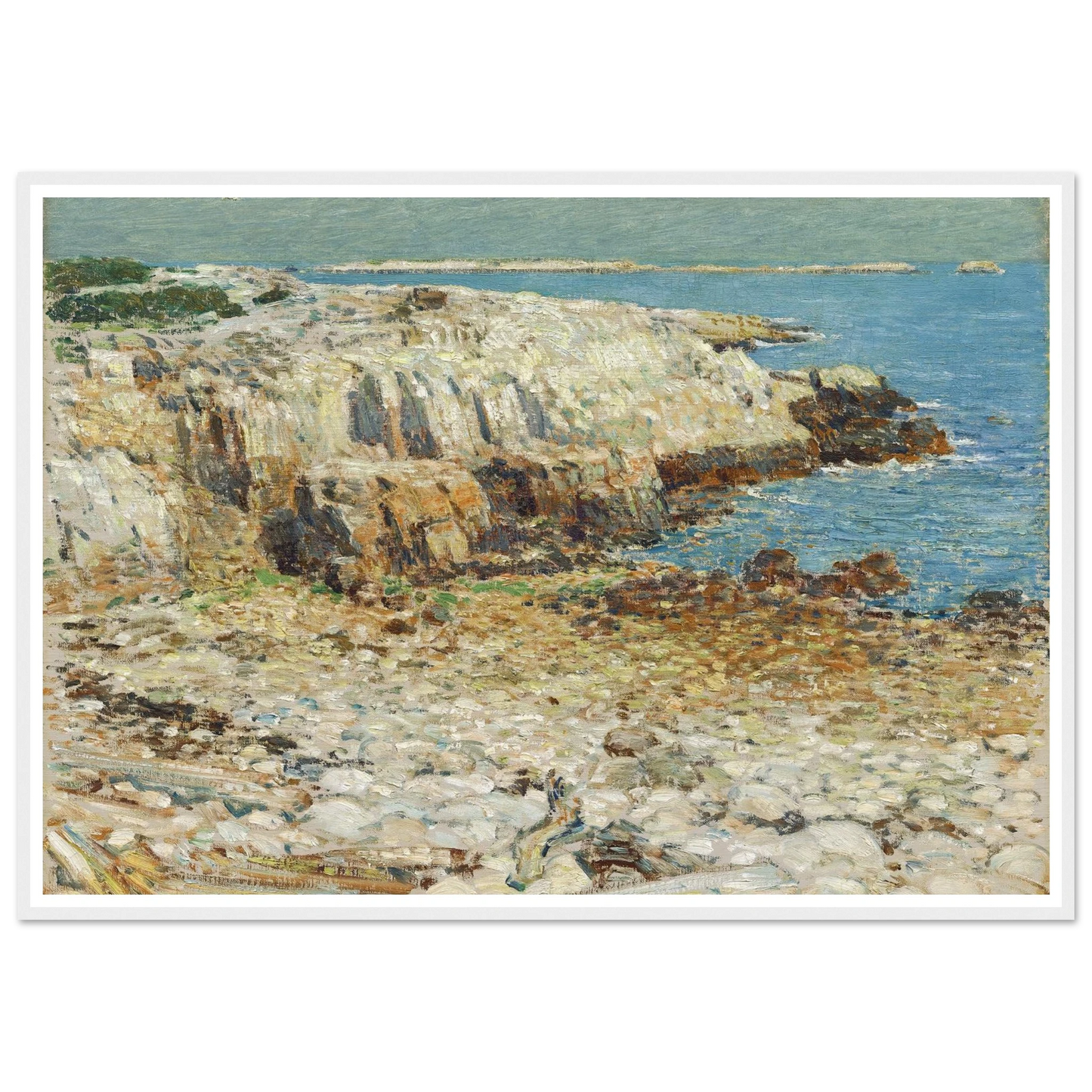 A North East Headland (1901) Art Print | Childe Hassam - Framed Poster - 30x40 cm / 12x16″ - Black frame