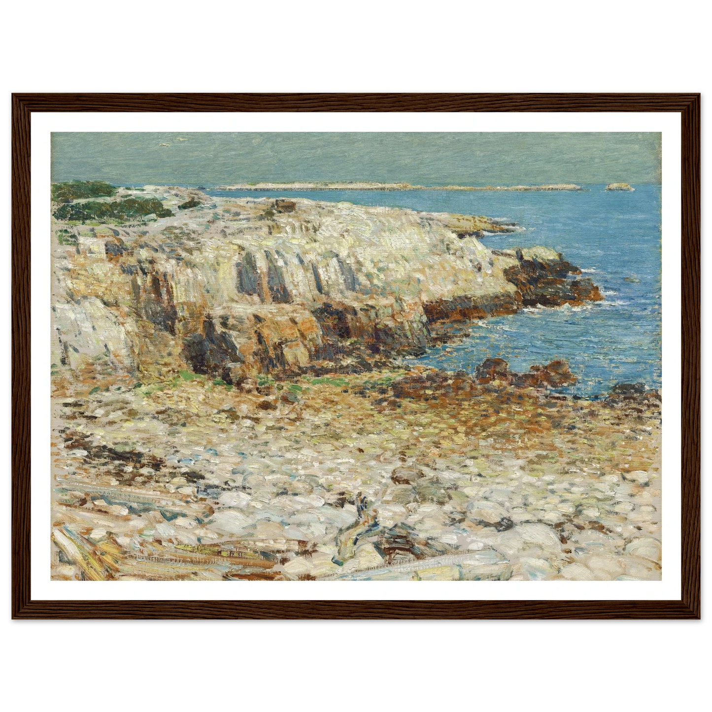 A North East Headland (1901) Art Print | Childe Hassam - Framed Poster - 30x40 cm / 12x16″ - Black frame