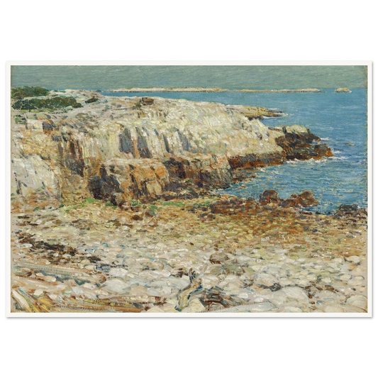 A North East Headland (1901) Art Print | Childe Hassam - Framed Poster - 30x40 cm / 12x16″ - Black frame