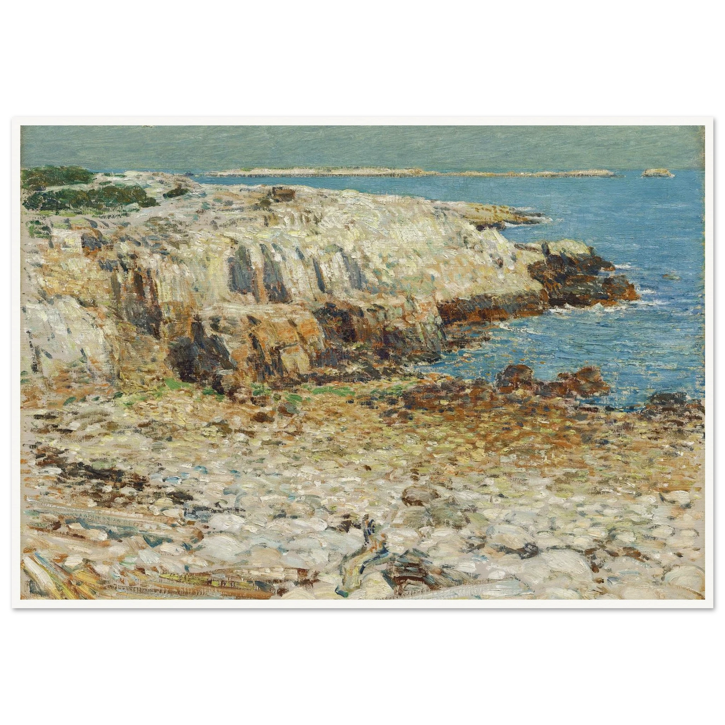 A North East Headland (1901) Art Print | Childe Hassam - Framed Poster - 30x40 cm / 12x16″ - Black frame