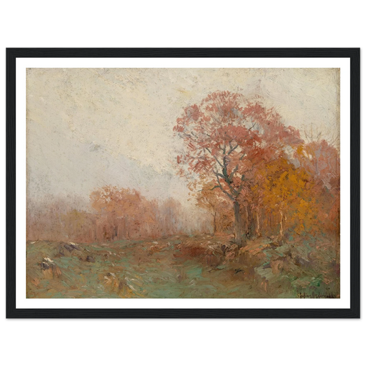 A November Morning (1909) Art Print | Julian Onderdonk - Framed Poster - 30x40 cm / 12x16″ - Black frame