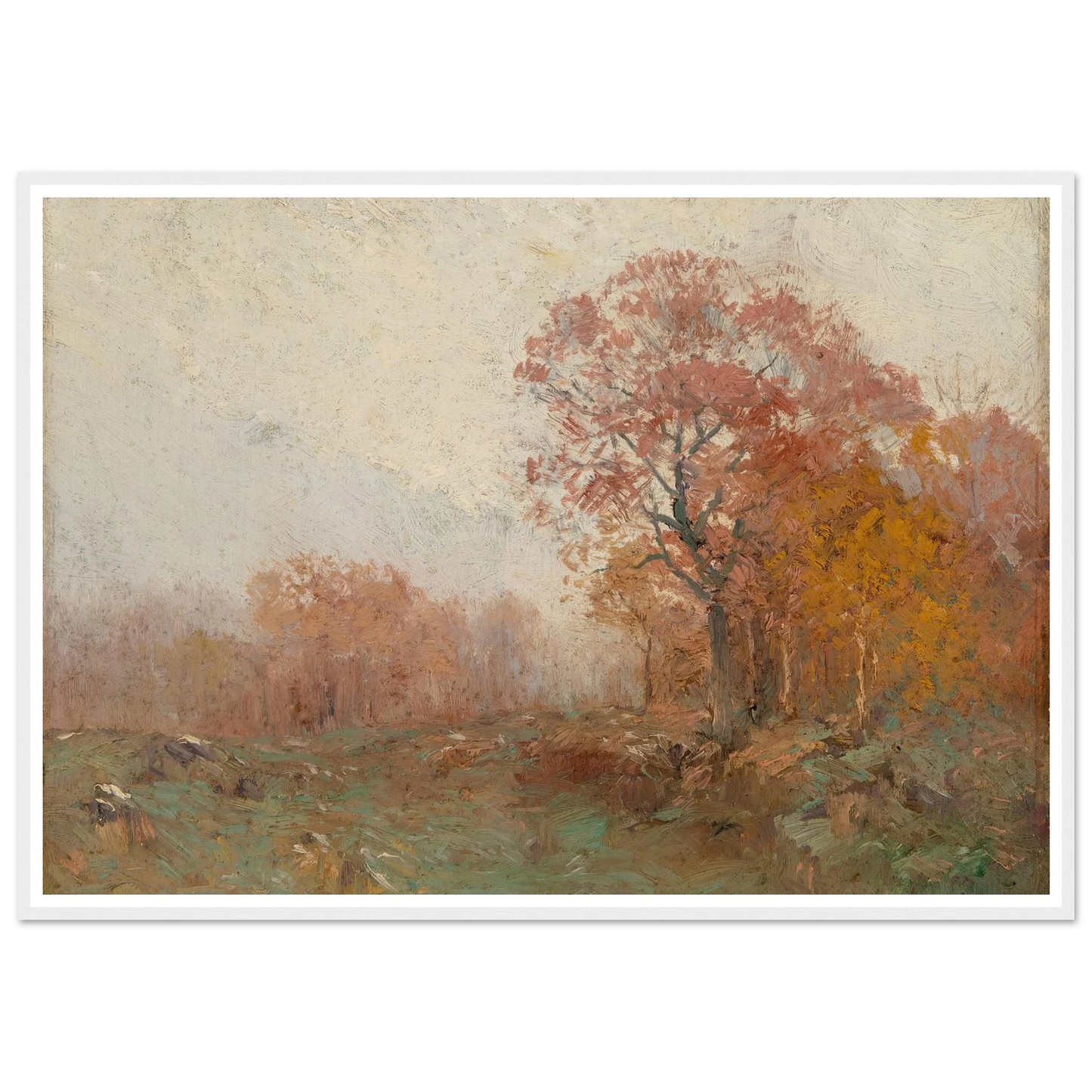 A November Morning (1909) Art Print | Julian Onderdonk - Framed Poster - 30x40 cm / 12x16″ - Black frame