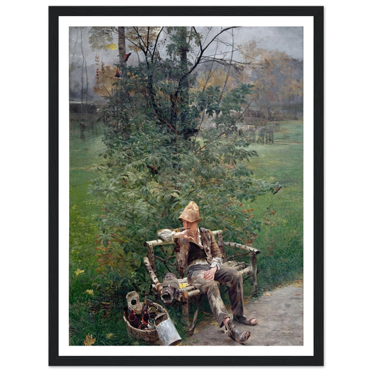 A Painter’s Apprentice (1890) Art Print | Jacek Malczewski - Framed Poster - 30x40 cm / 12x16″ - Black frame