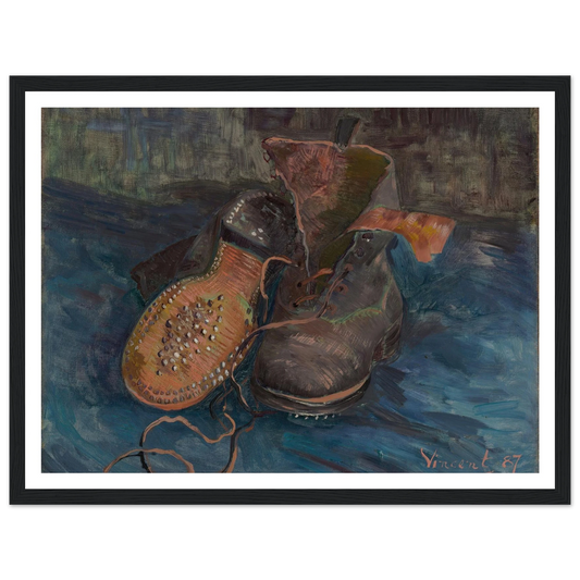 A Pair of Boots (1887) Art Print | Vincent van Gogh - Framed Poster - 30x40 cm / 12x16″ - Black frame