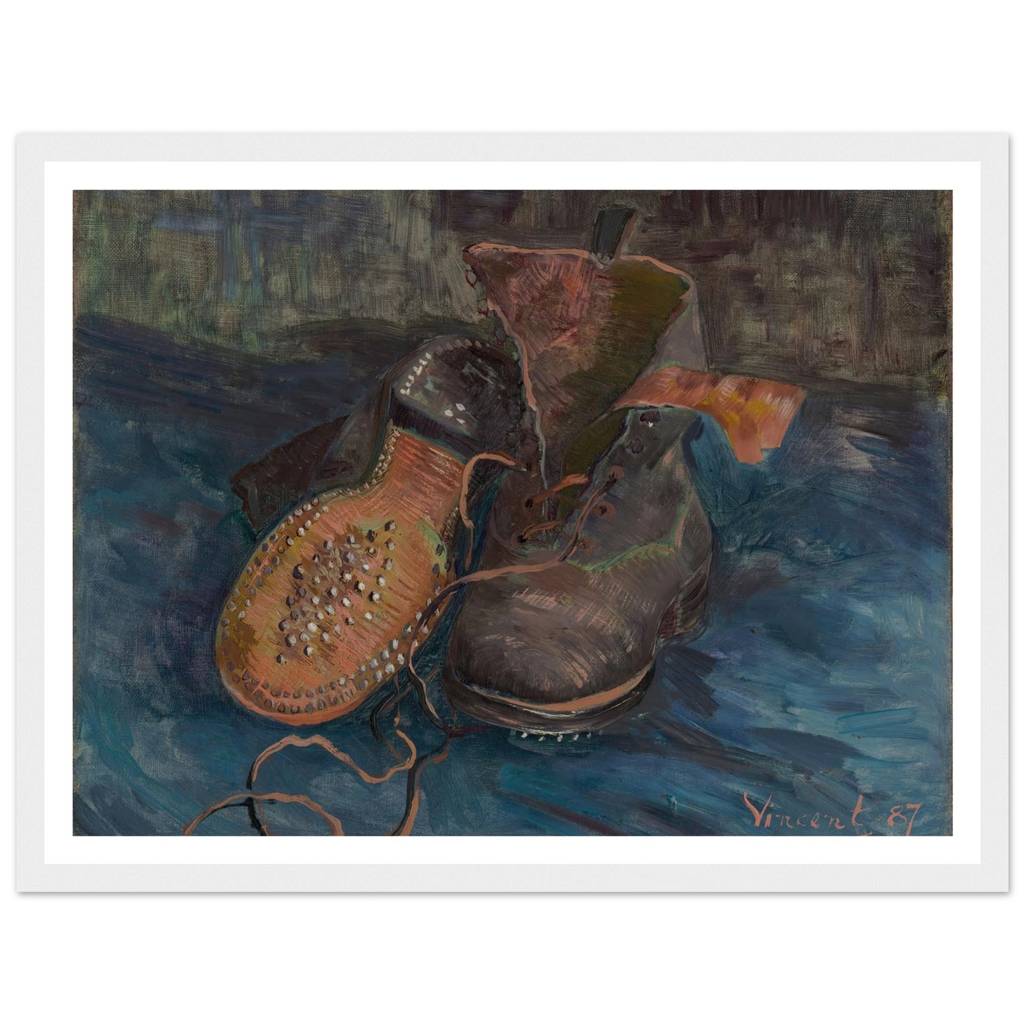 A Pair of Boots (1887) Art Print | Vincent van Gogh - Framed Poster - 30x40 cm / 12x16″ - Black frame