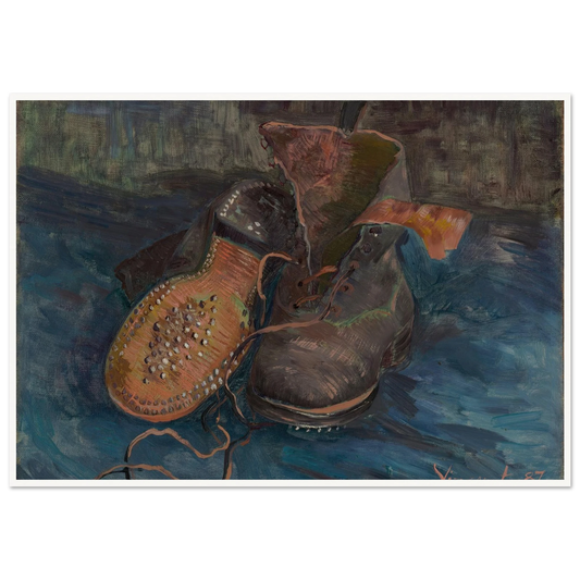 A Pair of Boots (1887) Art Print | Vincent van Gogh - Framed Poster - 30x40 cm / 12x16″ - Black frame