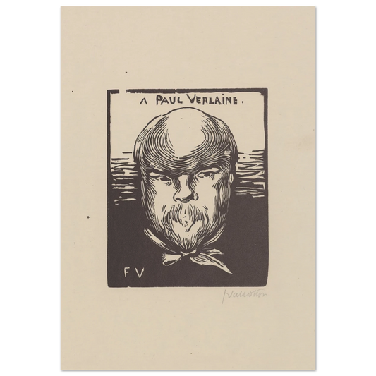 A Paul Verlaine (1891) Art Print | Felix Vallotton - Framed Poster - 30x40 cm / 12x16″ - Black frame