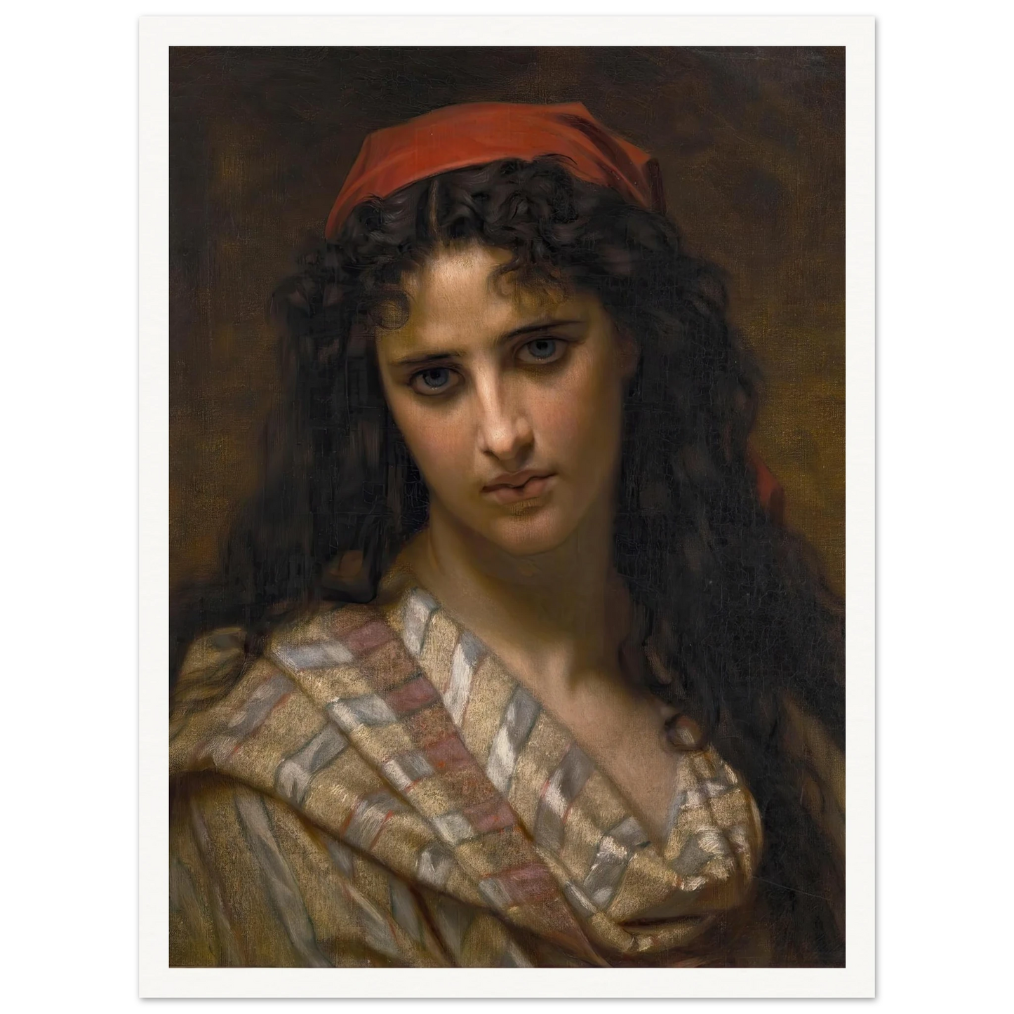 A rare beauty (1871) Art Print | Hugues Merle - Framed Poster - 30x40 cm / 12x16″ - Black frame