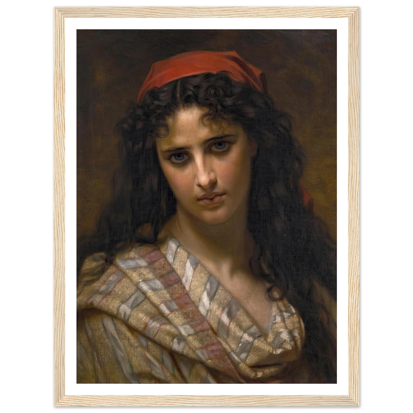 A rare beauty (1871) Art Print | Hugues Merle - Framed Poster - 30x40 cm / 12x16″ - Black frame