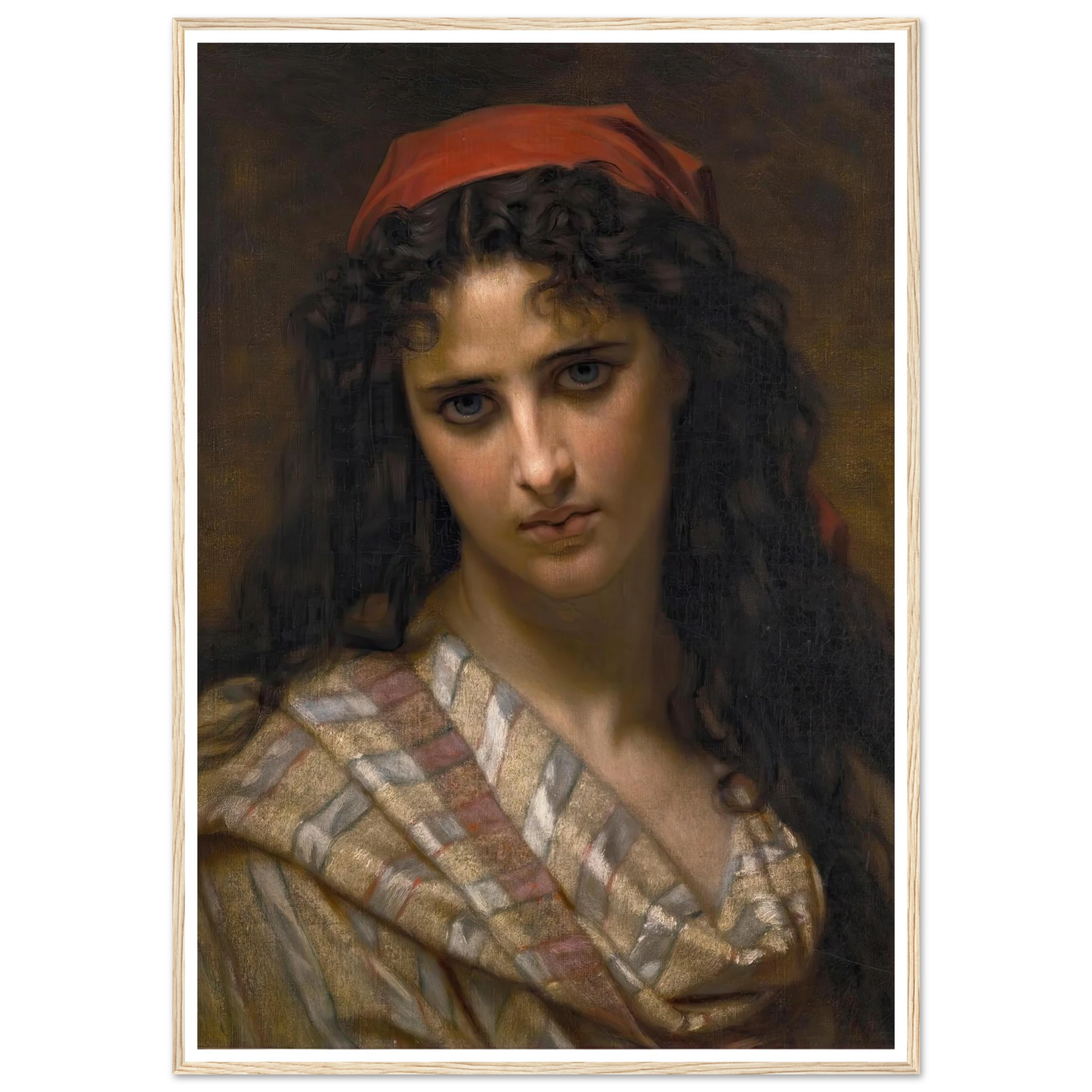 A rare beauty (1871) Art Print | Hugues Merle - Framed Poster - 30x40 cm / 12x16″ - Black frame