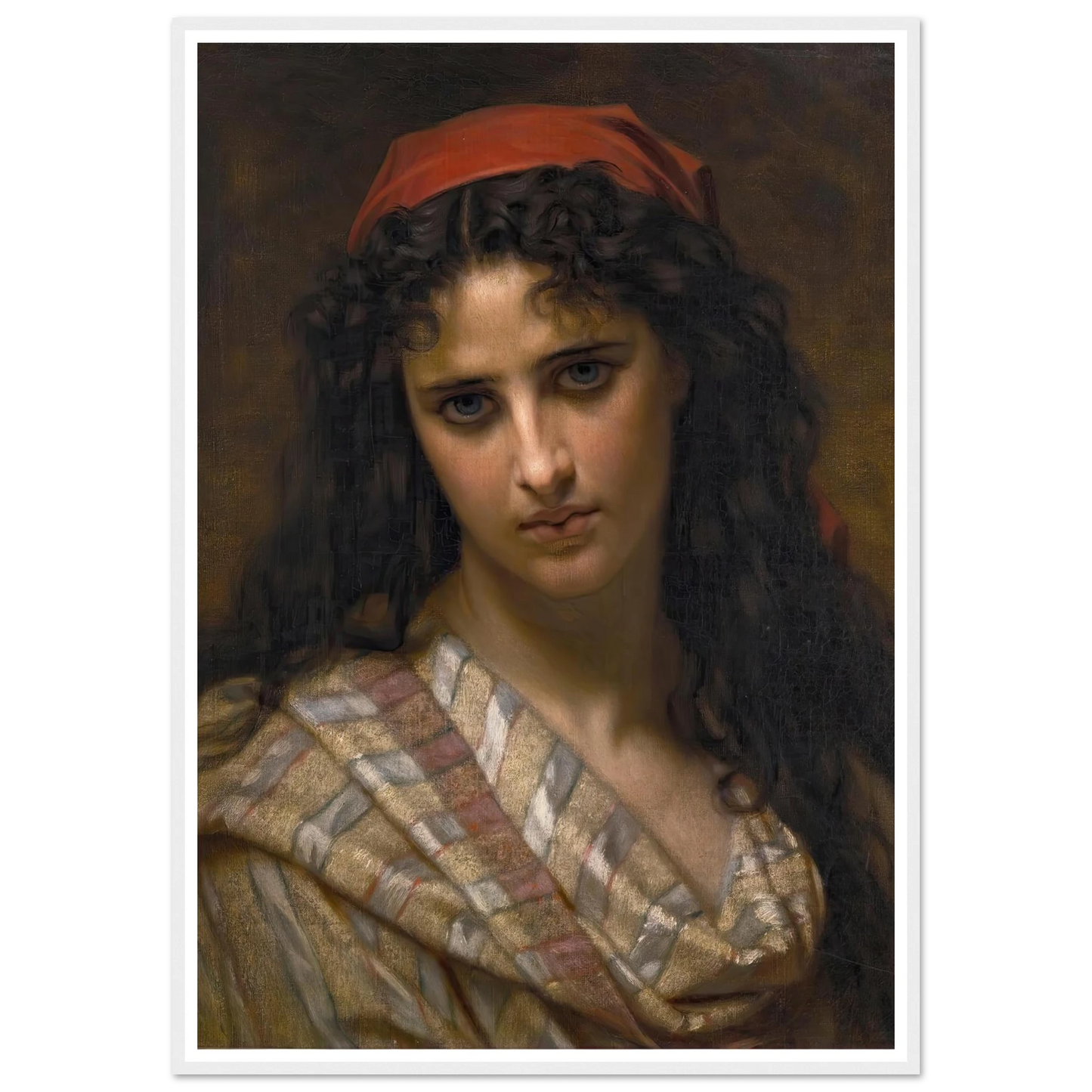 A rare beauty (1871) Art Print | Hugues Merle - Framed Poster - 30x40 cm / 12x16″ - Black frame