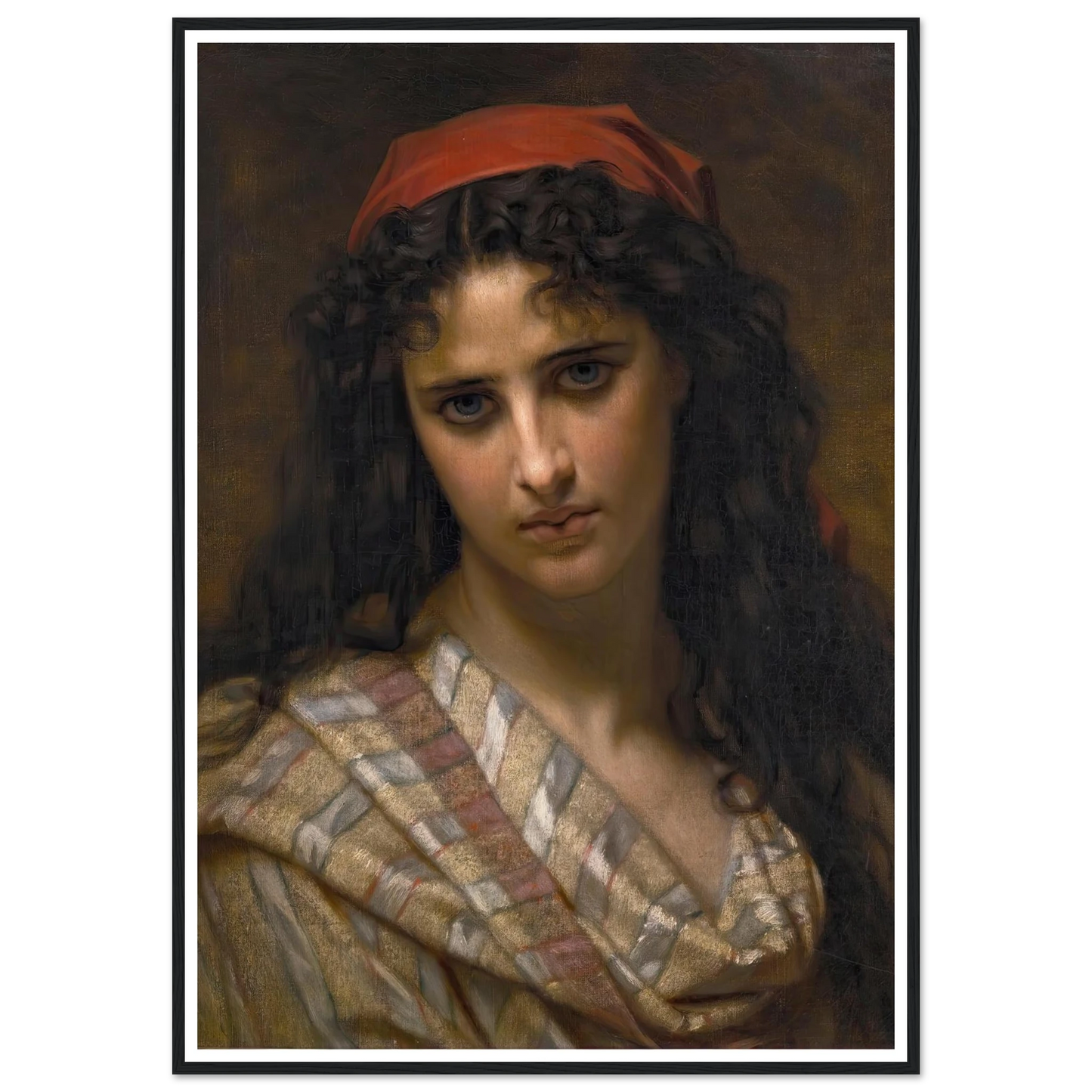 A rare beauty (1871) Art Print | Hugues Merle - Framed Poster - 30x40 cm / 12x16″ - Black frame