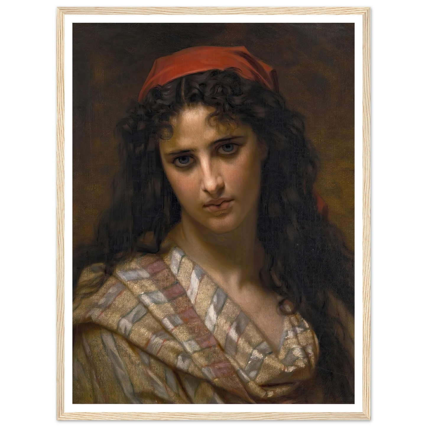 A rare beauty (1871) Art Print | Hugues Merle - Framed Poster - 30x40 cm / 12x16″ - Black frame